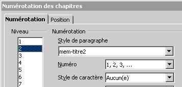 numérotation 2